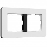 Werkel W0023068/ Рамка на 2 поста Split (белый/черный, so
